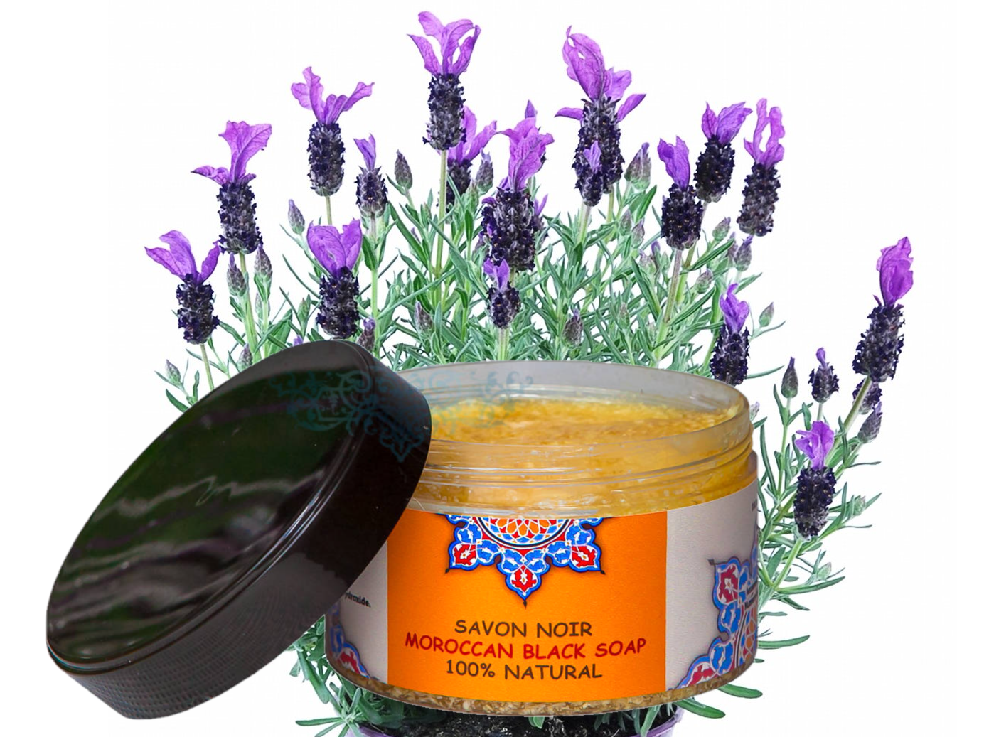 Marokańskie MYDŁO SAVON NOIR z olejkiem lawendowym 200 ml