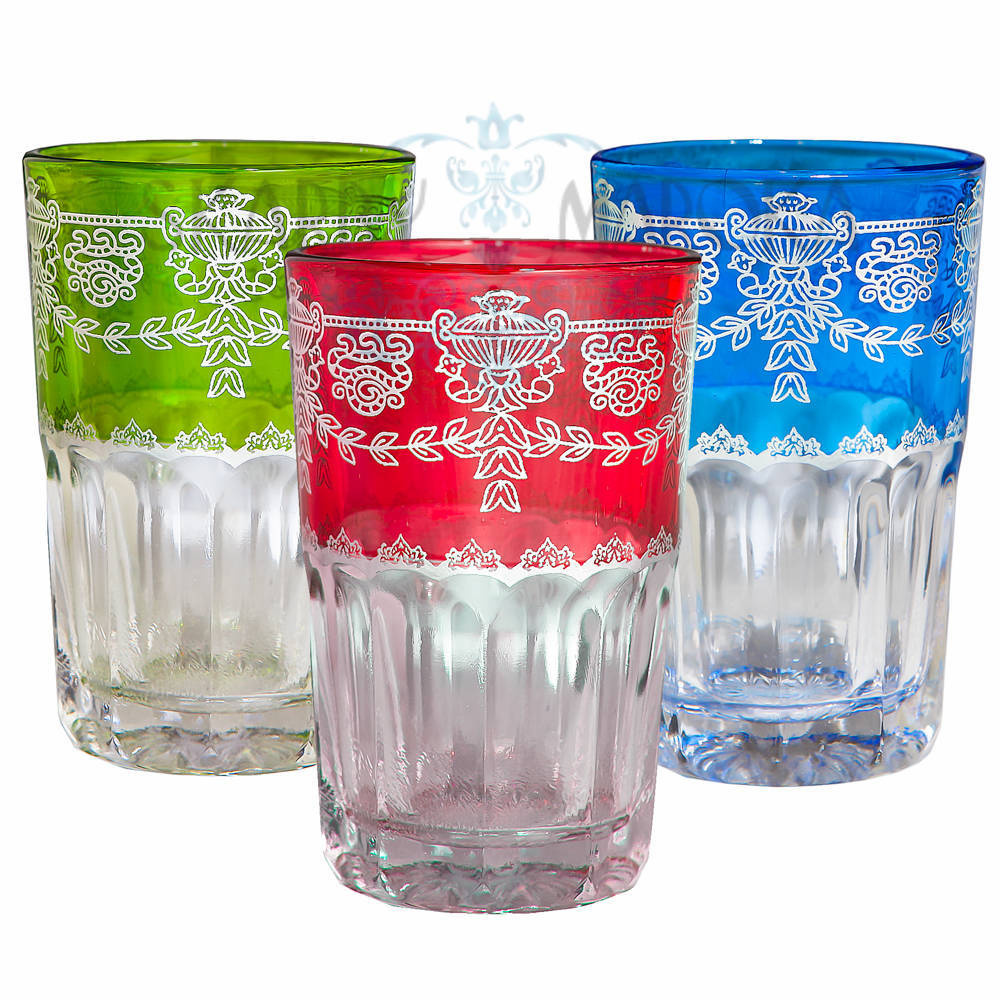 Marokańskie szklanki  ręcznie grawerowane 6 sztuk