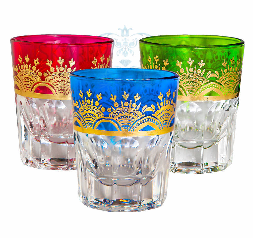 Marokańskie szklanki  ręcznie grawerowane 6 sztuk