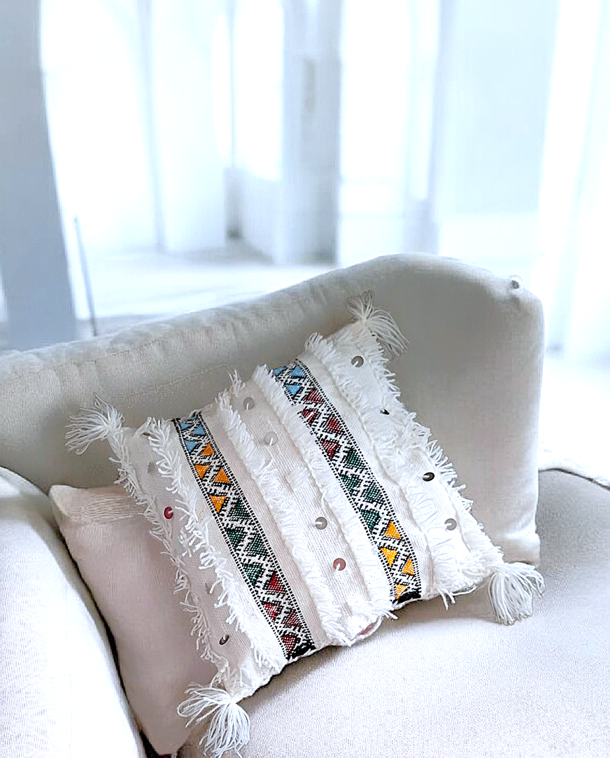 Ręcznie tkana POSZEWKA  - MAROKAŃSKI KILIM – Etniczna Dusza w Twoim Wnętrzu