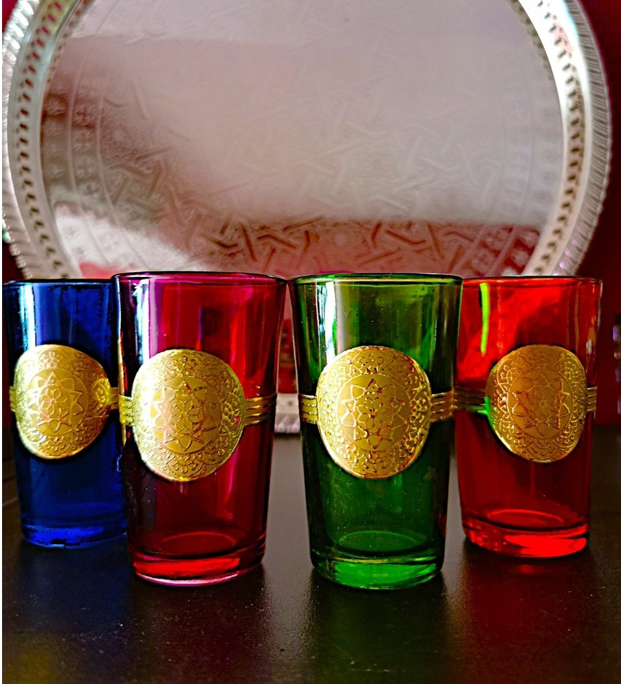 Marokańskie szklanki  ręcznie grawerowane 6 sztuk