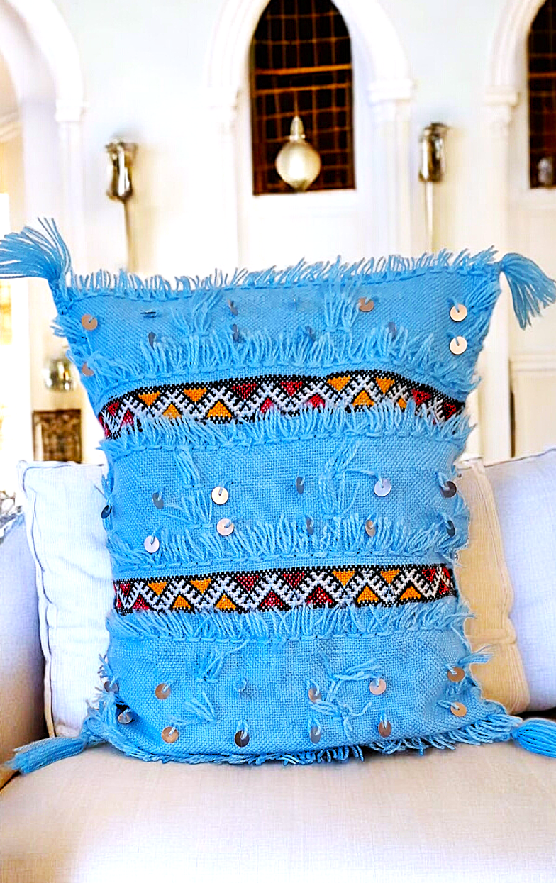 Ręcznie tkana POSZEWKA  - MAROKAŃSKI KILIM – Etniczna Dusza w Twoim Wnętrzu 