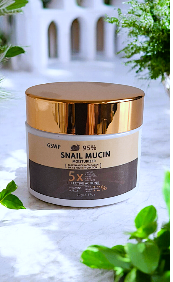 Intensywnie nawilżający i ujędrniający KREM do twarzy ze ŚLUZEM ŚLIMAKA 70 gram