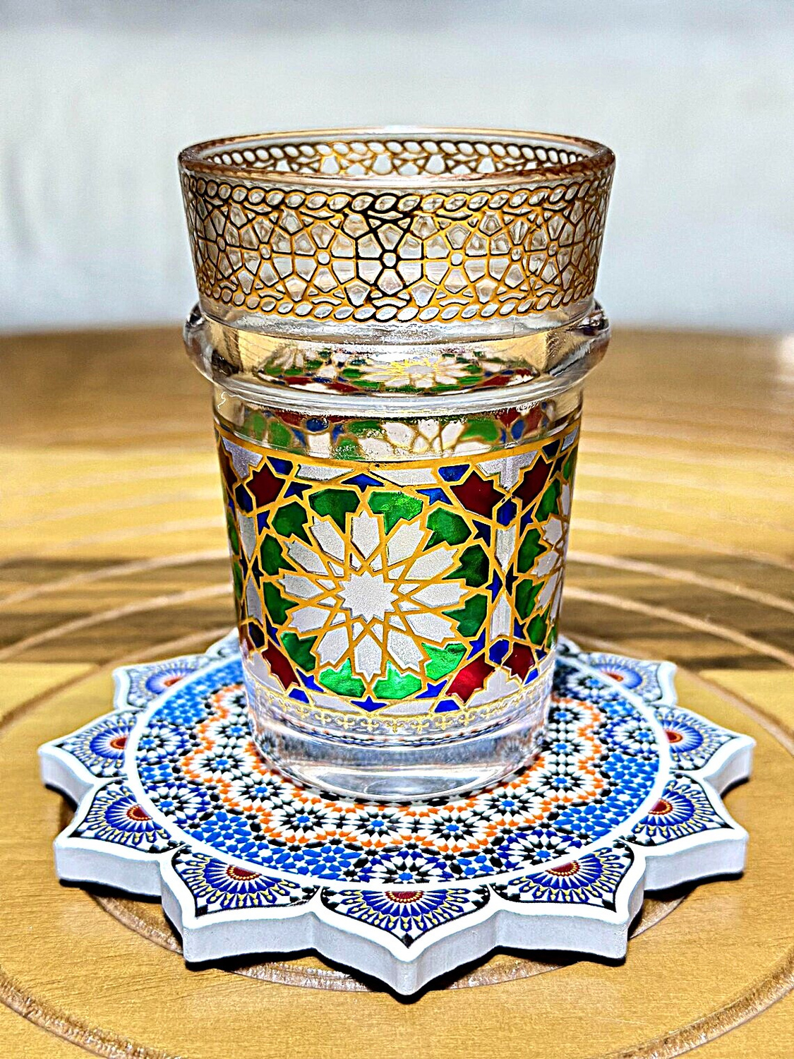 MAROKAŃSKIE SZKLANKI - "Złoto Orientu w Twojej Dłoni " 6 sztuk