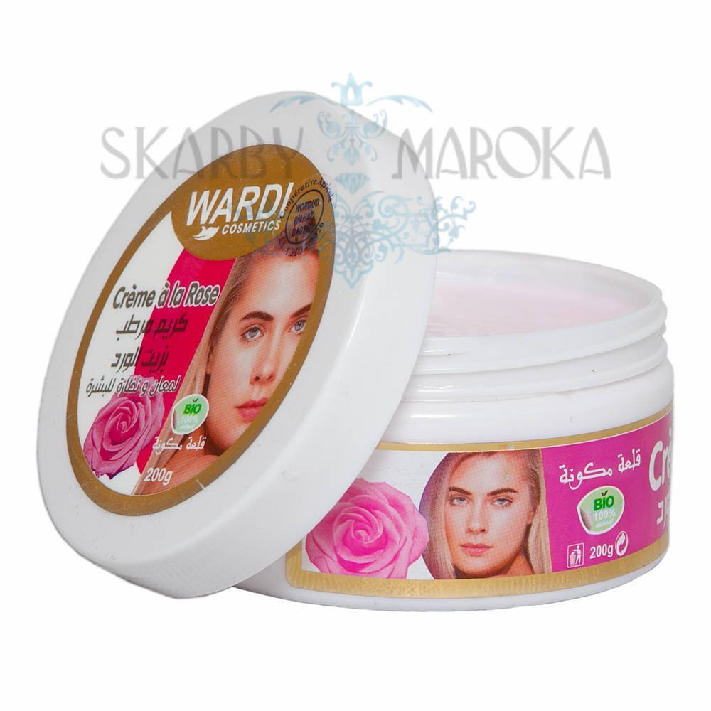 Nawilżajacy, aksamitny  KREM RÓŻANY 200 gram piękny zapach !