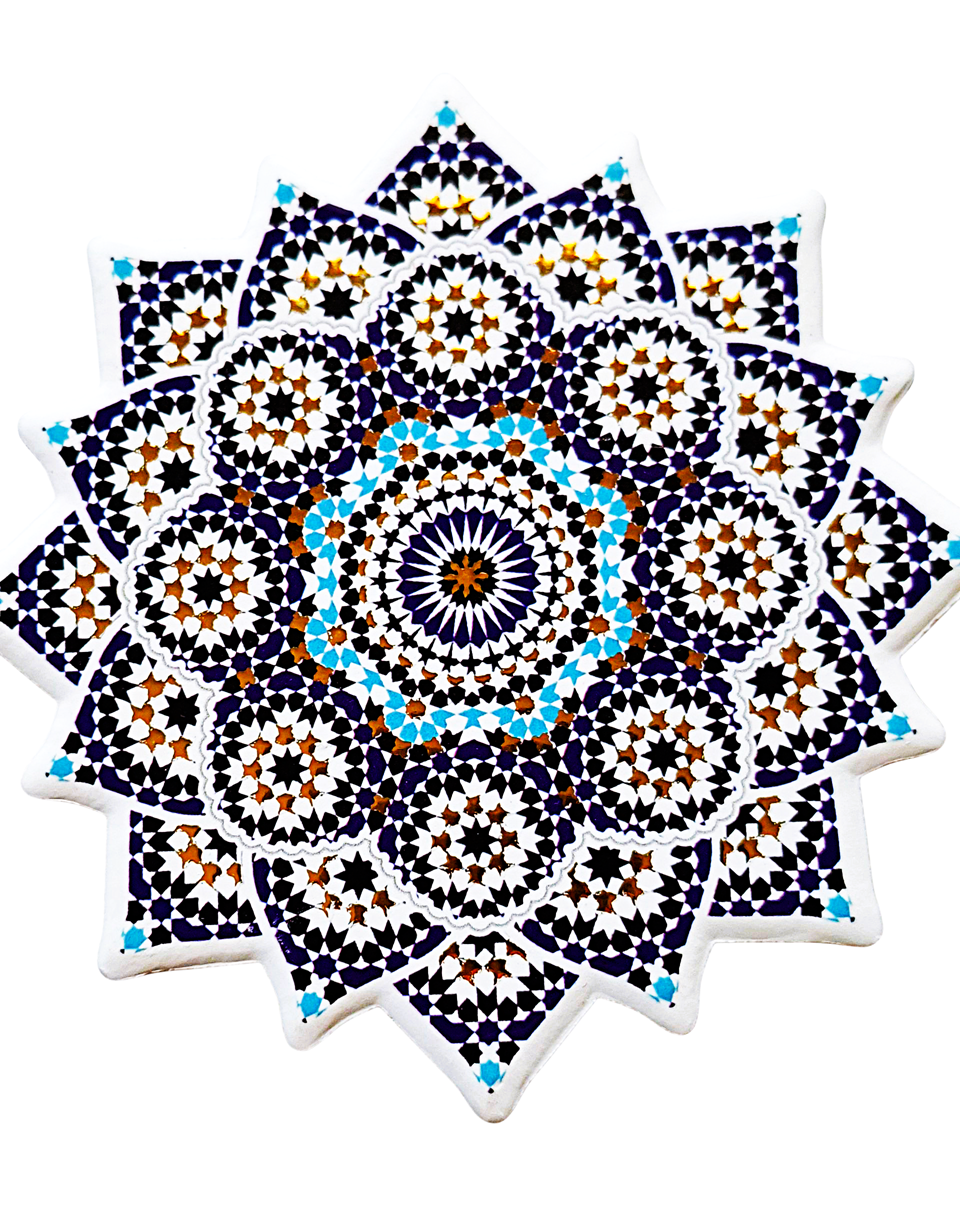 Ceramiczna podkładka z Maroka, piękna orientalna ozdoba - MAROCCAN CANDELA