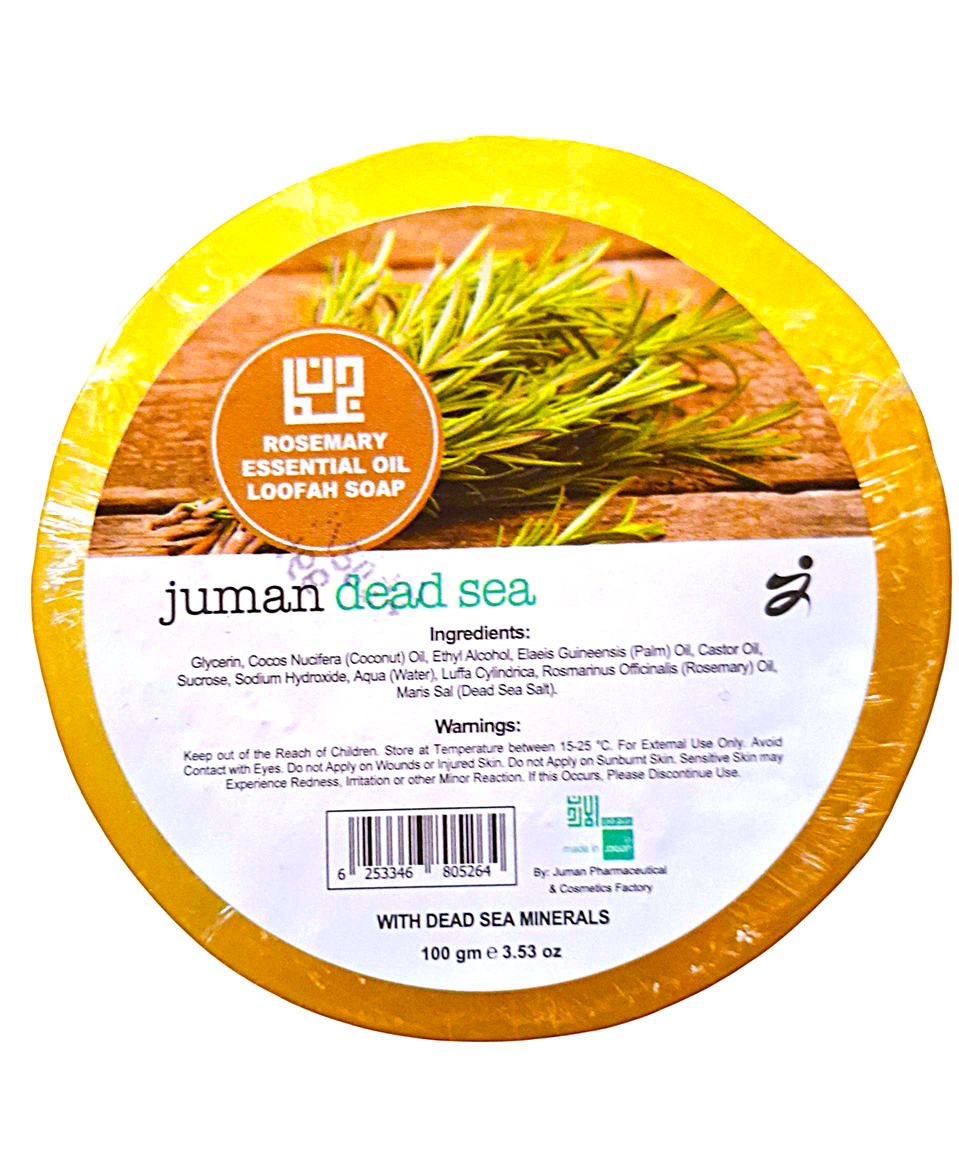 NATURALNE MYDEŁKO na bazie olejku rozmarynowego z minerałami z Morza Martwego i naturalną gąbką z rafy koralowej  100 gram
