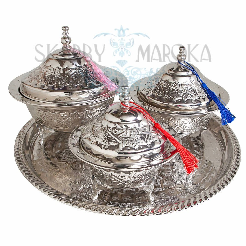 Duży MAROKAŃSKI ZESTAW do serwowania potraw i przekąsek