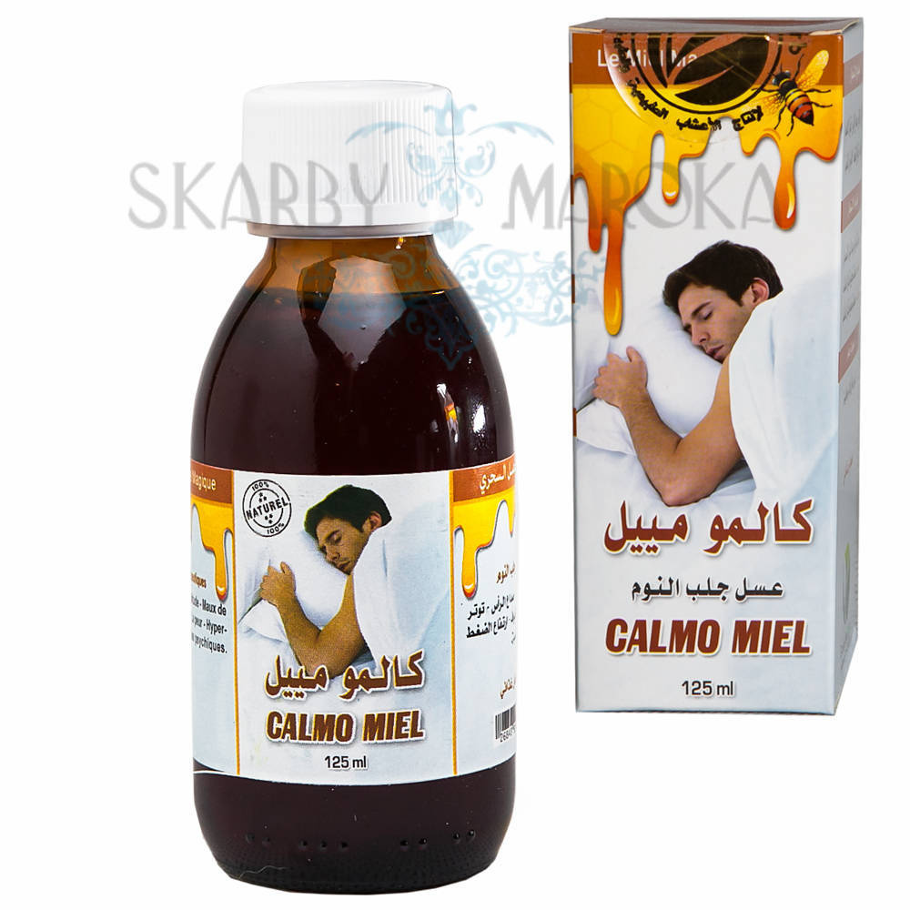 Naturalny MAROKAŃSKI SYROP uspokajający i ułatwiający zasypianie na bazie miodu i ziół 125 ml