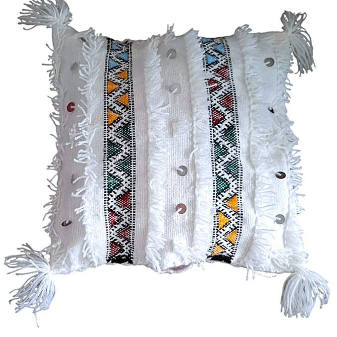 Ręcznie tkana POSZEWKA  - MAROKAŃSKI KILIM – Etniczna Dusza w Twoim Wnętrzu 