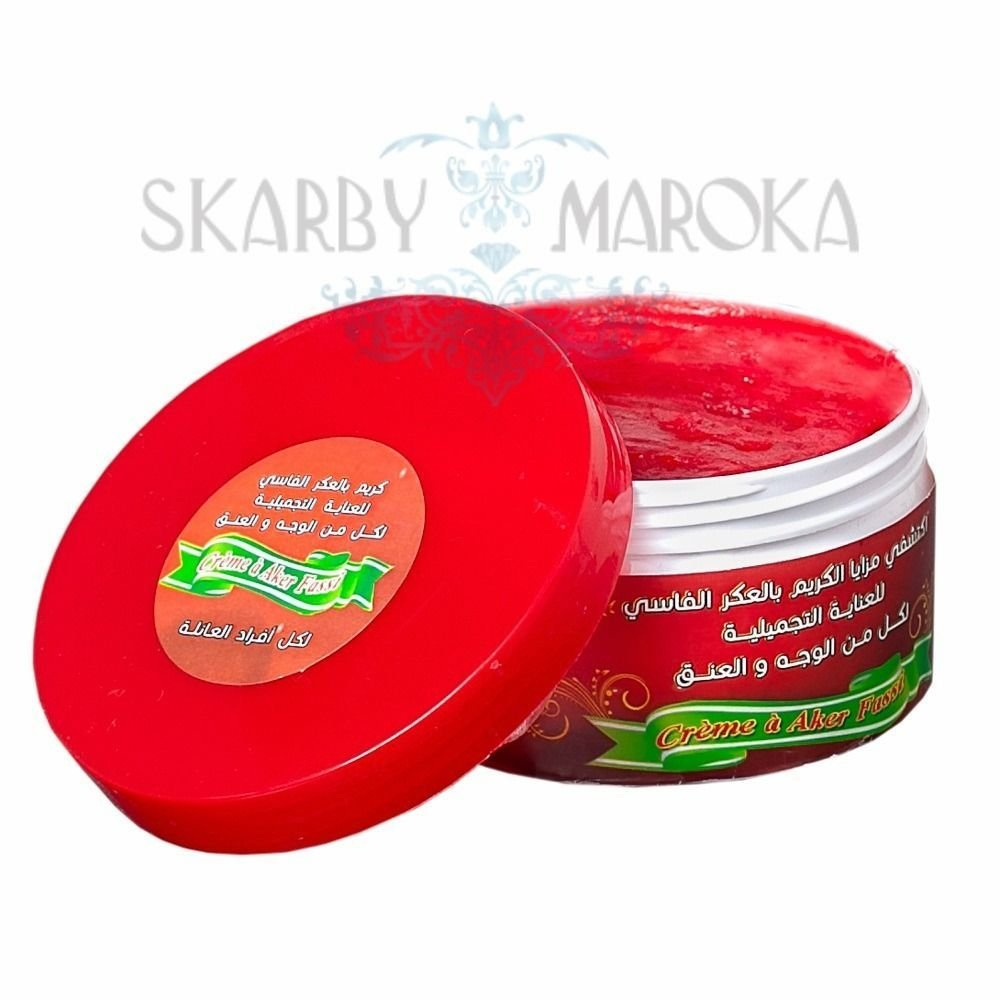 Krem z suszonymi płatkami maku AKER FASSI 2 w 1 naturalna pielęgnacja i makijaż 100 gram bez parabenów