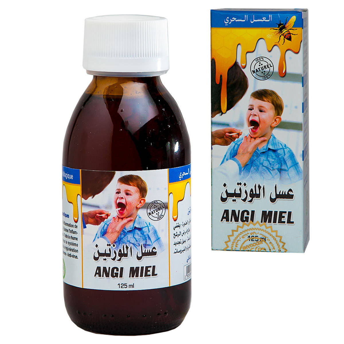 Naturalny MAROKAŃSKI SYROP na anginę i infekcje przeziębieniowe na bazie miodu i ziół 125 ml