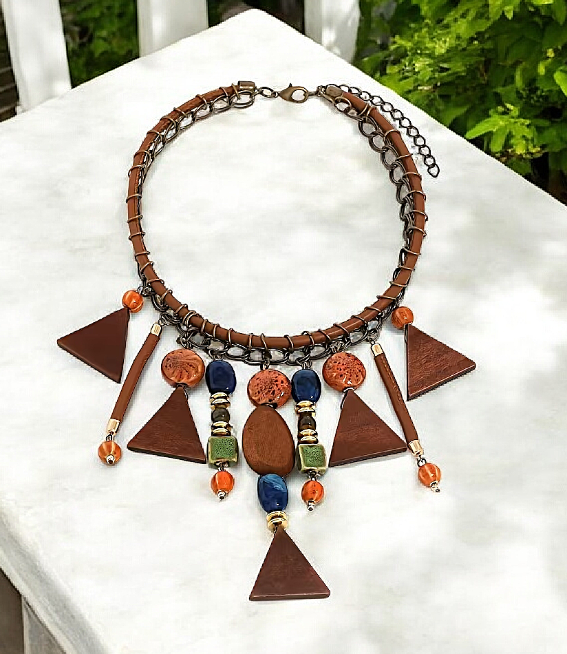 Naszyjnik „Drewniana Opowieść Marrakeszu”