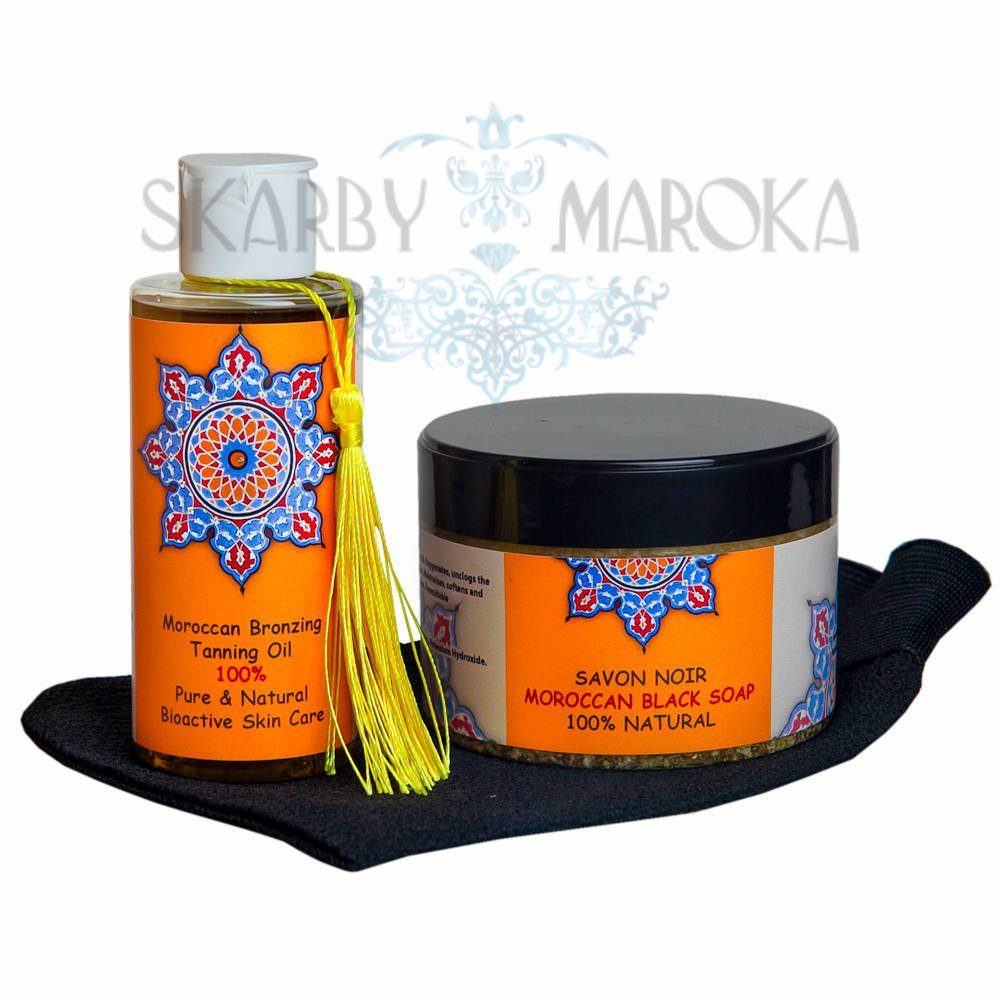 MAROCCAN HAMMAM SPA  - Ekskluzywny zestaw do zabiegu hammam  - naturalnie oliwkowa i zdrowa skóra !