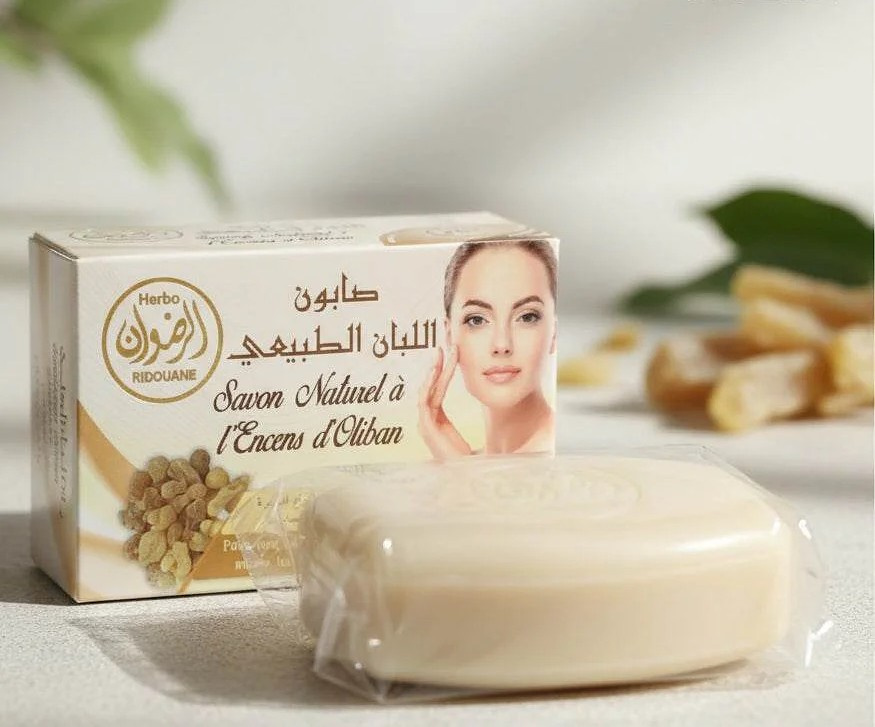 Naturalne mydło z ŻYWICY OLIBANUM, KADZIDŁOWCA 100 gram odmładza i niweluje niedoskonałości