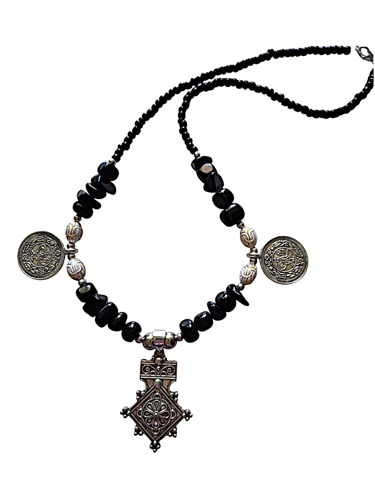 Berberyjski styl  - Skarb Nomadów - naszyjnik