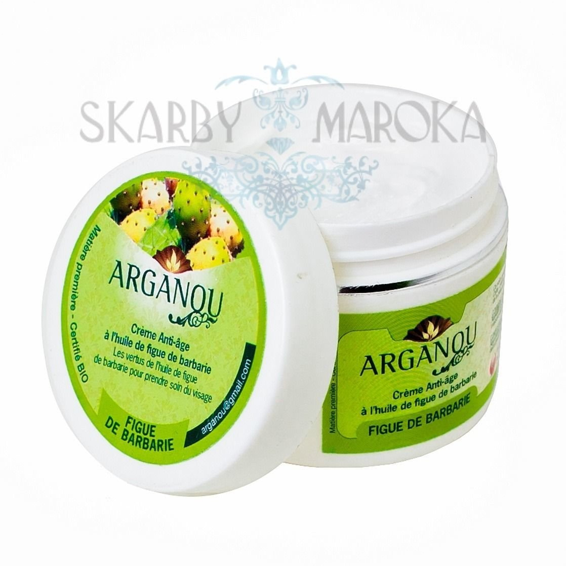 100% naturalny KREM Z OLEJKIEM Z OPUNCJI FIGOWEJ BIO składniki  50 ml