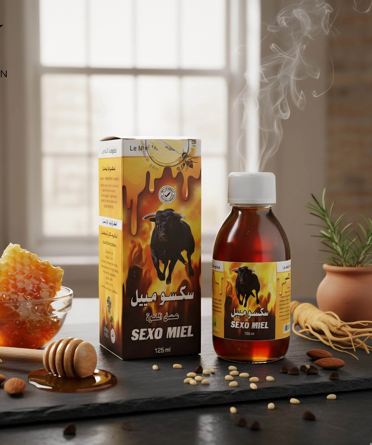 Naturalny MAROKAŃSKI SYROP na zmęczenie fizyczne i intelektualne,zwiększa libido 125 ml