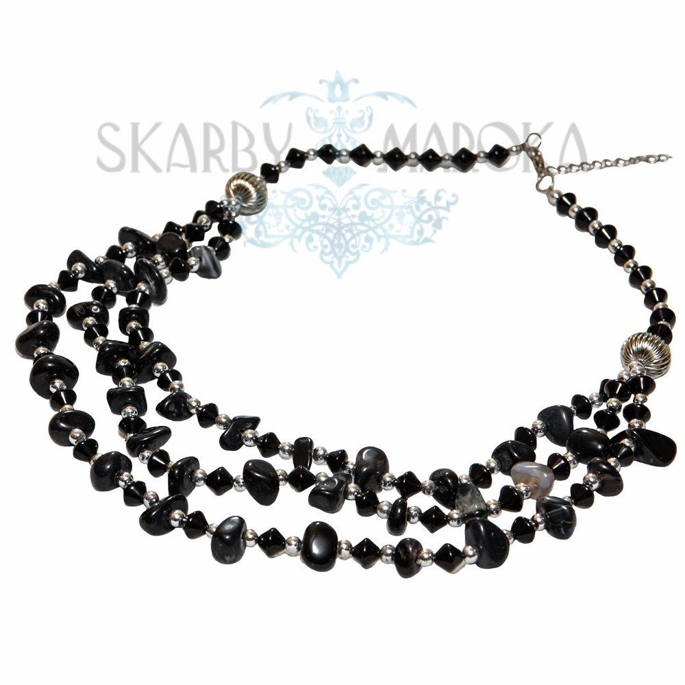 Elegancki naszyjnik z naturalnymi kamyczkami