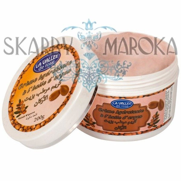 Naturalny krem z olejkiem arganowym  - jedwabista gładkość  duża pojemność 200 gram