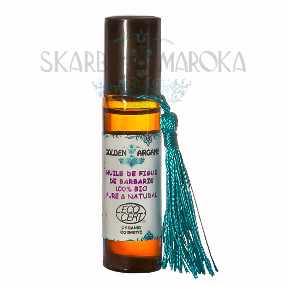 CERTYFIKOWANY 100% CZYSTY Olejek z OPUNCJI FIGOWEJ BIO 10 ml z aplikatorem roll on Tłoczony ręcznie z pestek opuncji, nie poddany żadnej obróbce.