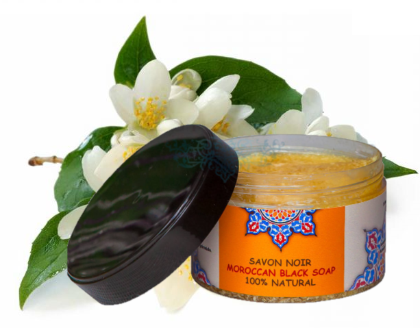 Marokańskie MYDŁO SAVON NOIR z olejkiem z pomarańczy kwiatów pomarańczy 200 ml