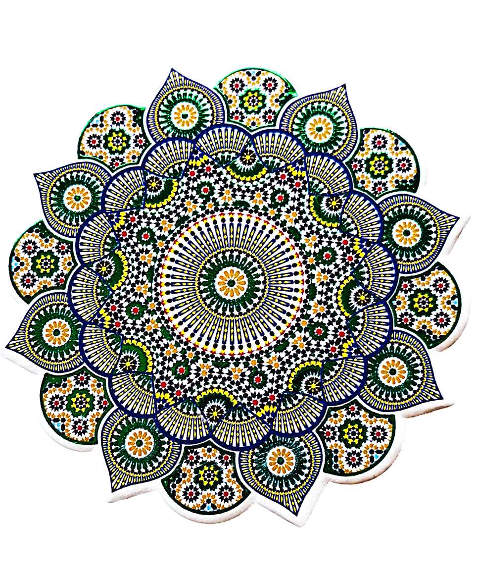 Ceramiczna podkładka z Maroka, piękna orientalna ozdoba - MAROCCAN CANDELA