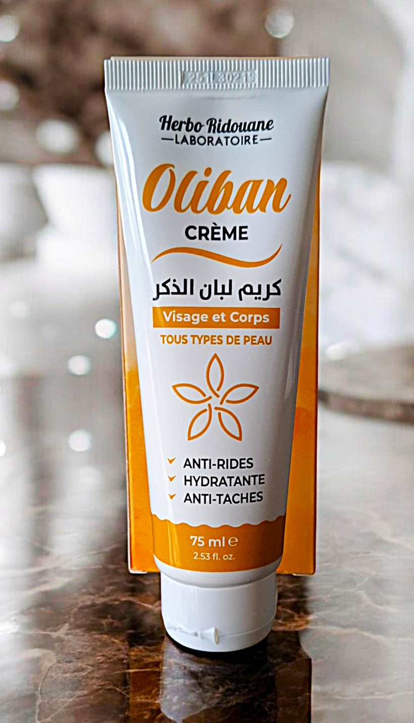 Marokański, luksusowy KREM DO TWARZY z OLIBANUM (kadzidłowcem) odmładza i rozświetla 75 ml